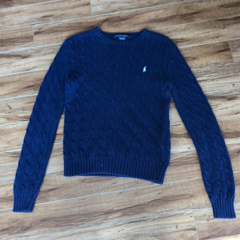 Navy Ralph Lauren Cable Knit Sweater